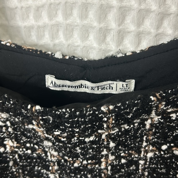Abercrombie and Fitch Black and White Boucle Dress Large Tall - Picture 4 of 7
